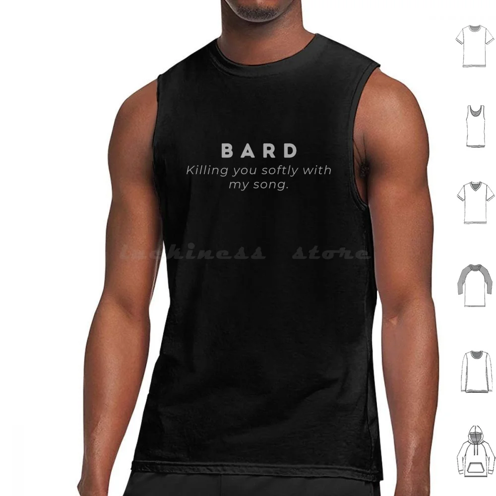 Killing You Softly-Dnd Bard Class Spell Print Camisetas sin mangas Estampado Algodón Dnd Y Rpg Dice D D D D20 Nerd Gaming Geek Dm Master