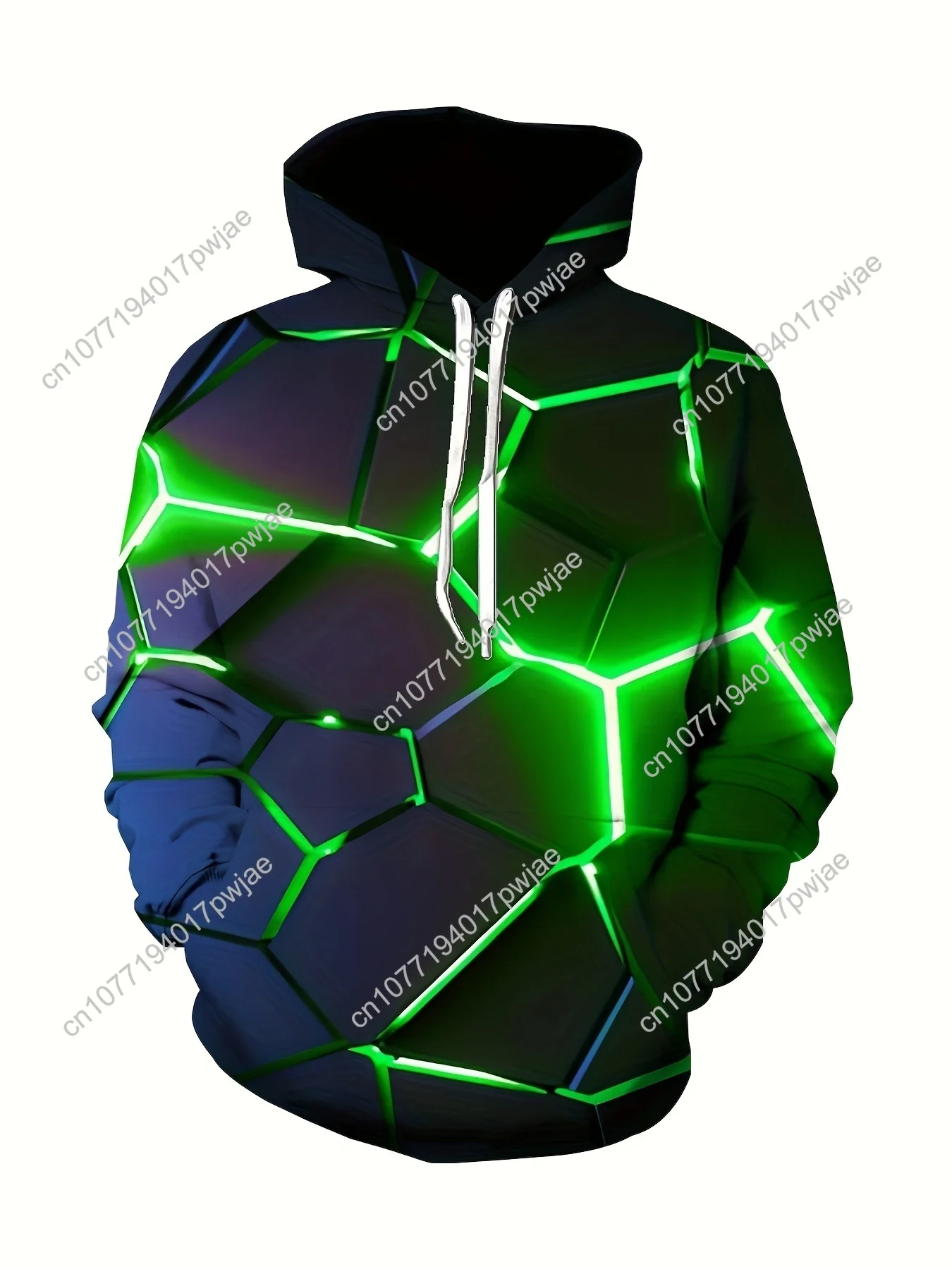 Moletom com capuz com design gráfico legal – Moletom com capuz estampado estiloso para homens – Presente de rua de inverno e outono