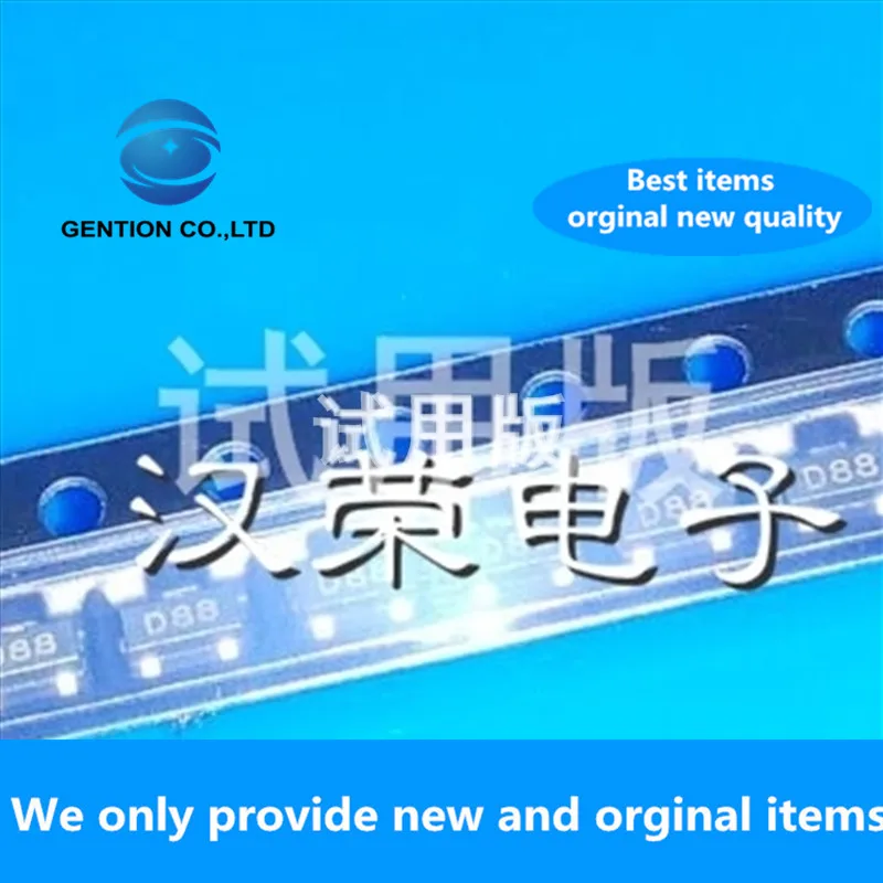 50PCS 100% New original BAT54SFILM screen printing D88 300mA40V rectified Schottky diode SOT23