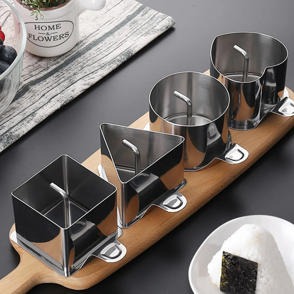 

Stainless Steel Rice Ball Mold Children's Supplementary Food Mousse Cake Mold C