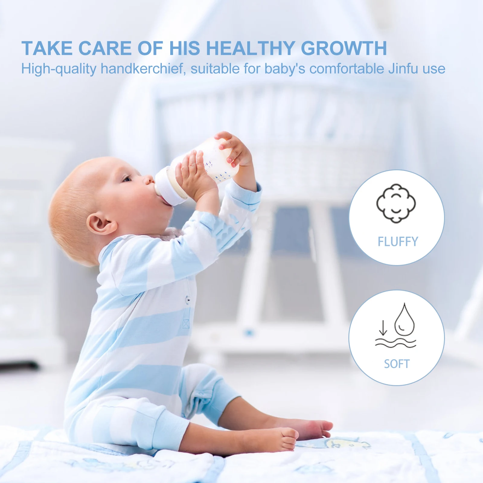 

5pcs Saliva Towels Bamboo Fiber Reusable Infant Wipes Skin Care Toddler Dribble Cloth Easy Clean Washable