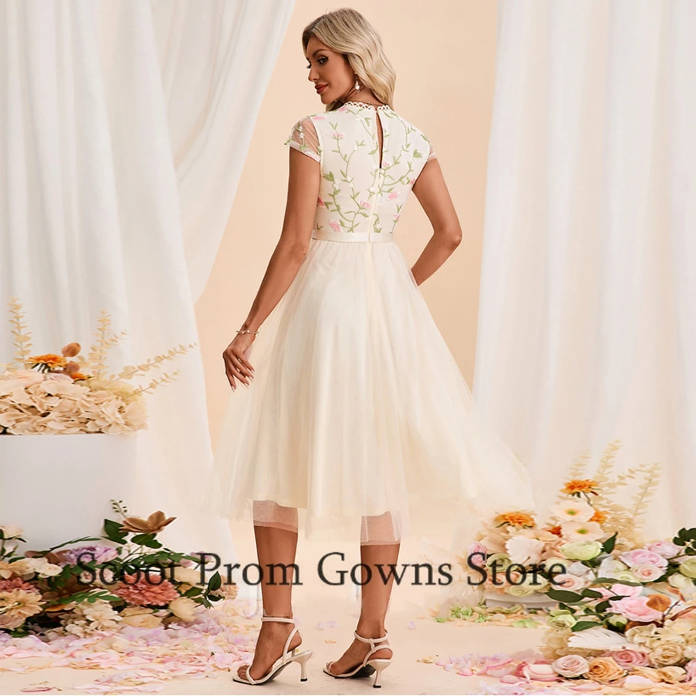 Vestidos para madre De novia color champán, vestidos De fiesta De boda De manga corta con cuello redondo para mujer, novedad De verano 2021, bata De playa De gasa