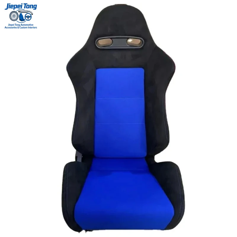 

Universal Reclining Black/blue Suede Racing Seat
