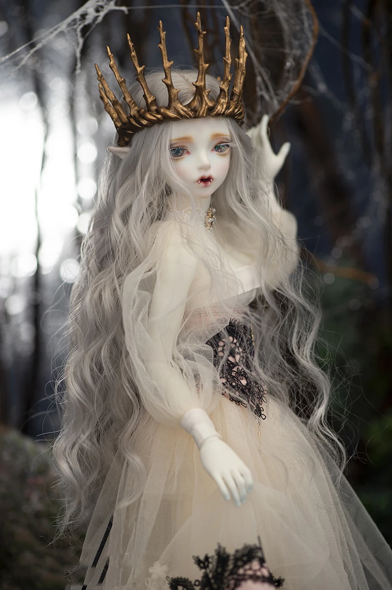 Happy Amethyst SD BJD lalka 1/4-Hwayu Wampirzyczka Elf, darmowy zestaw oczu z zaawansowanej żywicy, prezent świąteczny dla dziewczynki