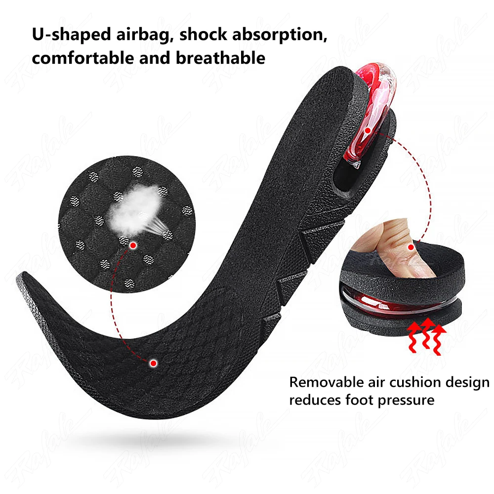 Height Increase Shoes Insoles Cushion Heighten Growing Soles Lift Adjustable Cut Insert Taller Sports Pad Height Template Unisex