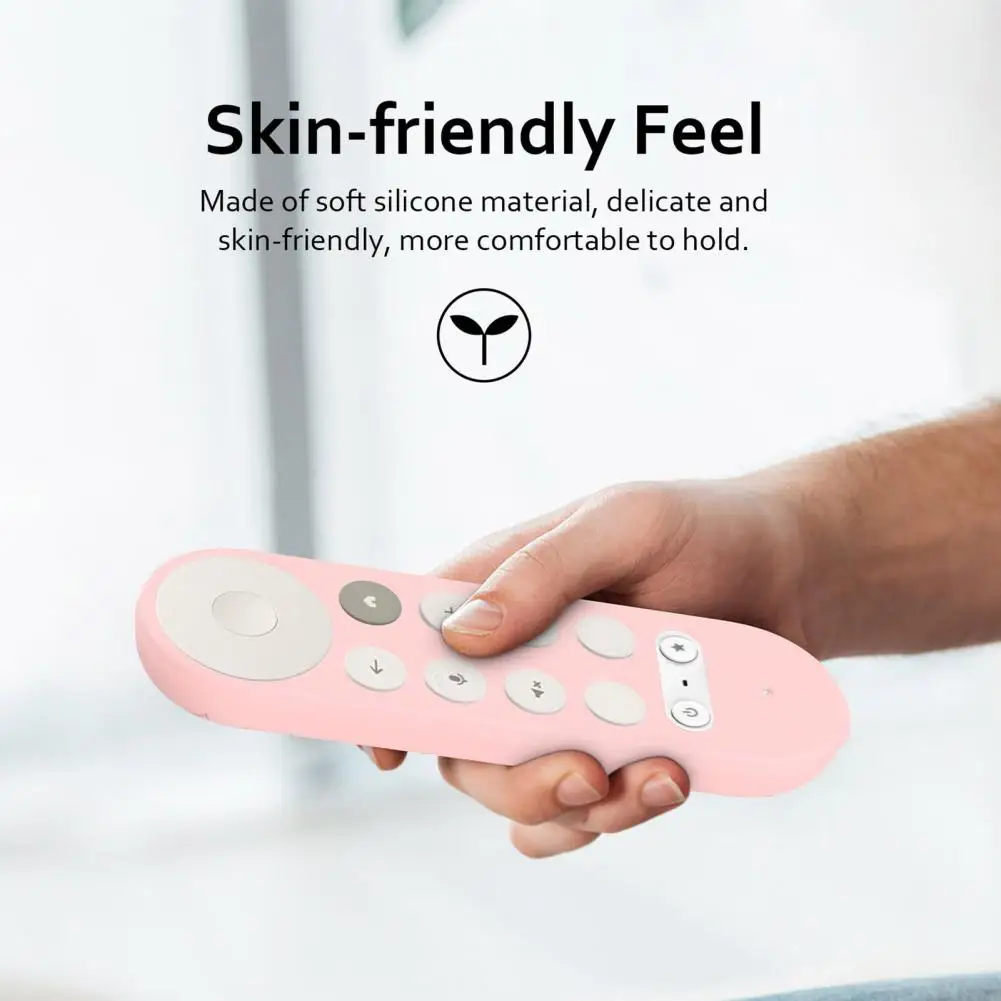 Precise Cutout Remote Protector Silicone Remote Control Cover with Anti-slip Grip Shock-resistant Protective Case for Google