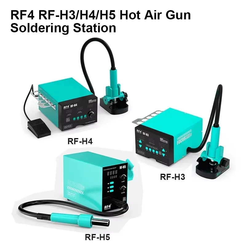 800W/1200W RF4 RF-H5 RF-H4 RF-H3 Hot Air Soldering Station for BGA Rework Fast Solder Repair Tool High Power With LCD Display