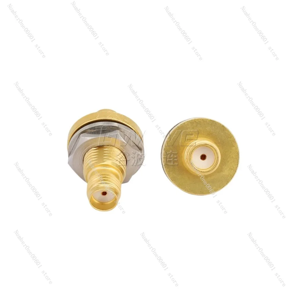 

Glass Sintered SMA Female - SMA Female Adapter Vacuum Sealed Through Wall Flange 18G SMA (M) - KYK