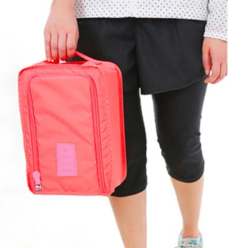 Portable Waterproof Shoes Organizer Storage Bag Pouch Pocket Packing Cubes Handle Nylon Zipper For Travel Accessories