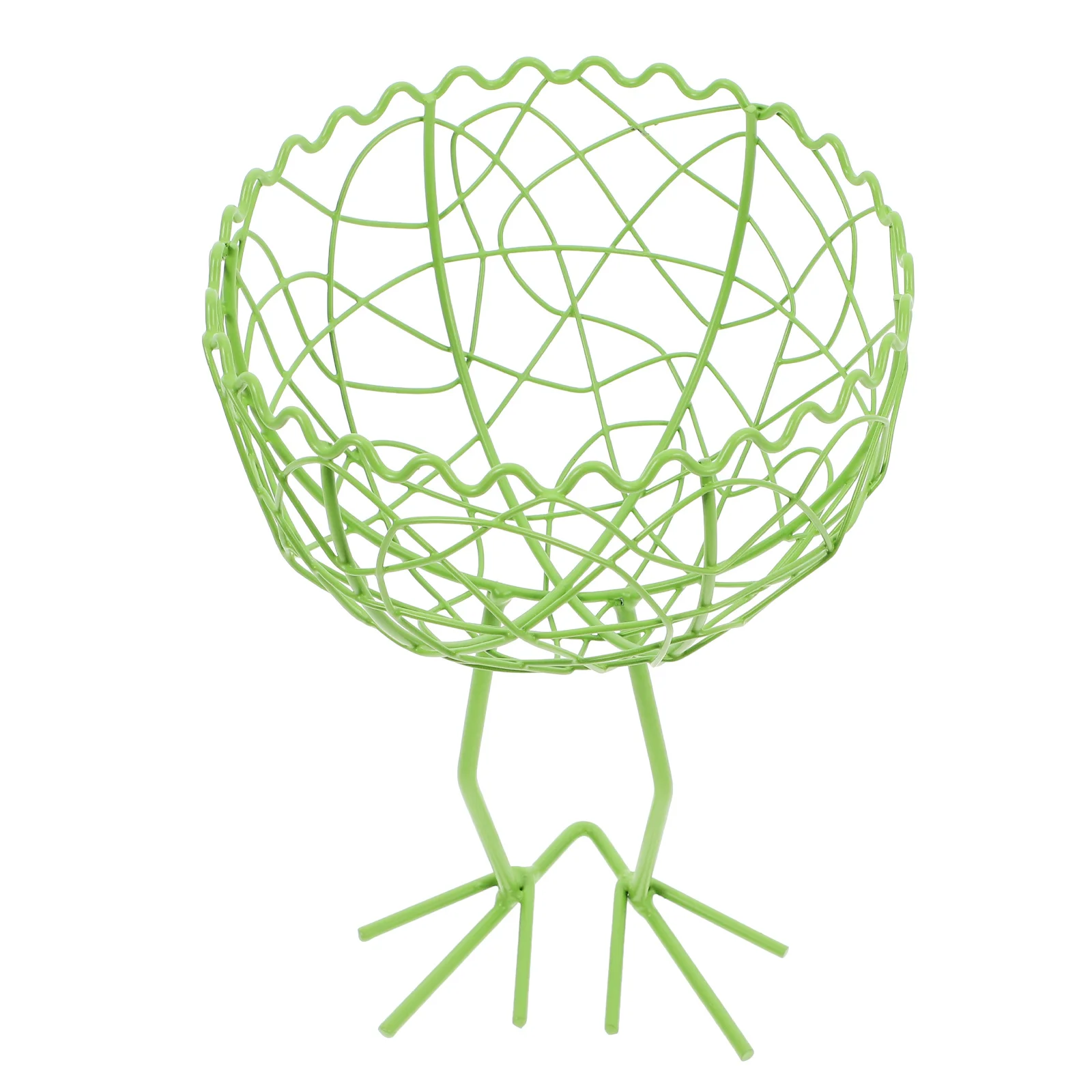 

Iron Mesh Storage Basket Counter Standing Decorative Cast Iron Fruit Egg Organizer Metal Wire Baskets Home Office Shop