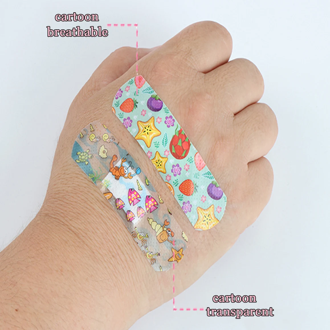 100pcs Cartoon Animal Pattern Waterproof Hemostasis Kids Band Aid Stickers Adhesive Bandage Wound Strips Plasters for Children