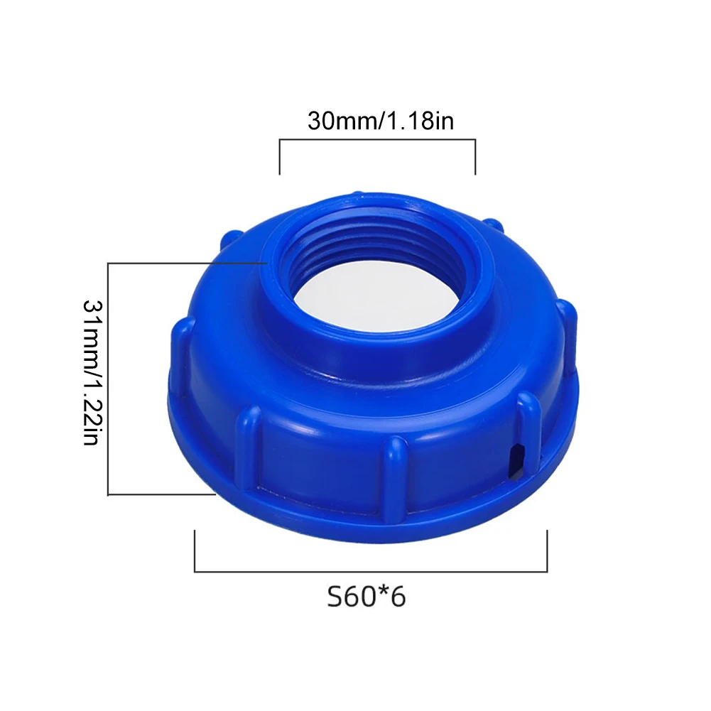 Adaptador de tanque ibc de 1 polegada, 60mm, rosca grossa, torneira de água, acessórios de substituição, jardim, casa, válvula