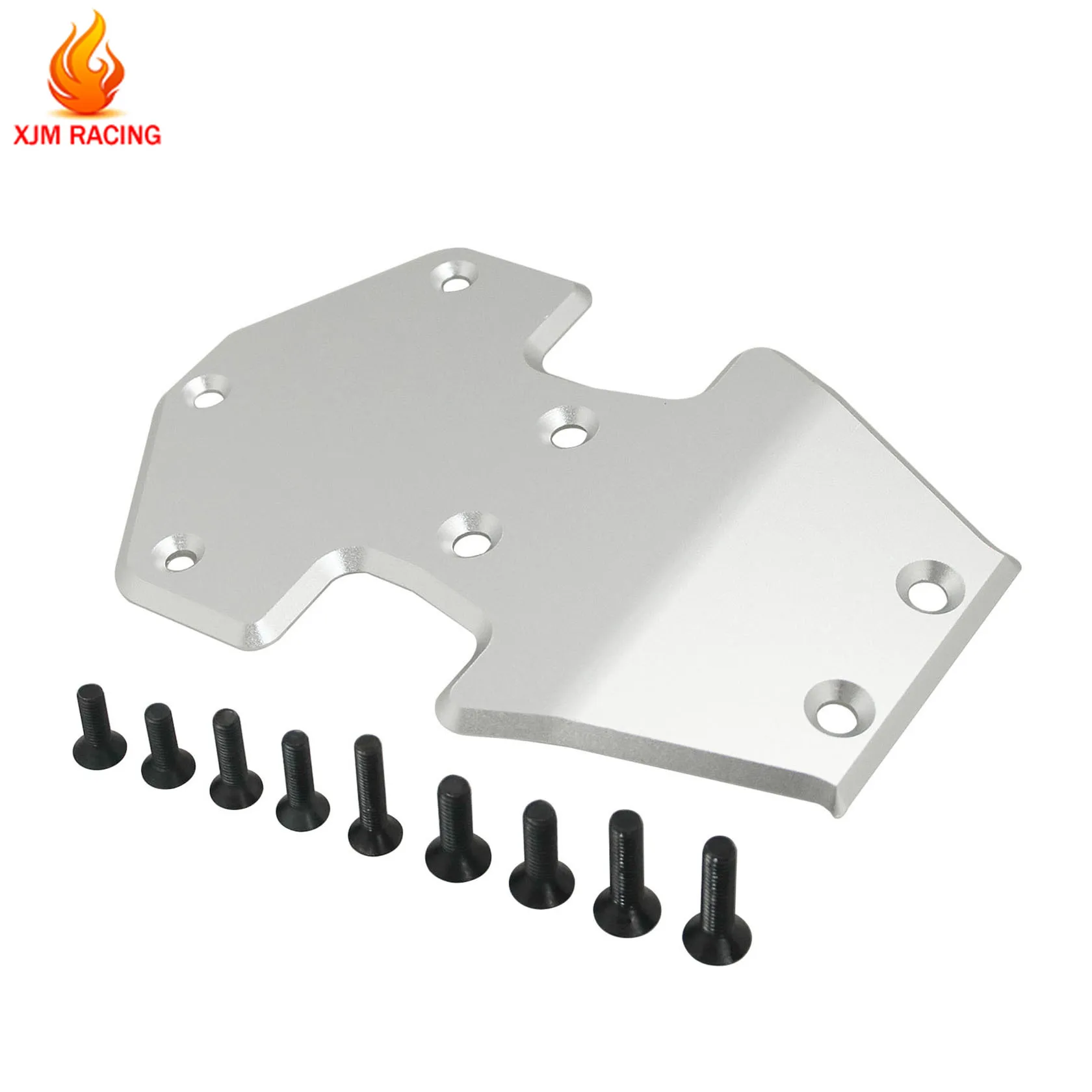 โลหะด้านหน้าลื่นไถลด้านหลังแผ่นแชสซี Proteciton สำหรับ1/5 Losi 5ive T Rofun Rovan LT KM X2 Mobil Rc อะไหล่