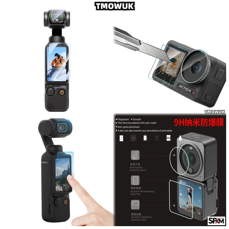 

For DJI Pocket 1 2 Osmo Pocket 3, Scratch-Resistant Screen Cover For Action 2 4 Pro.