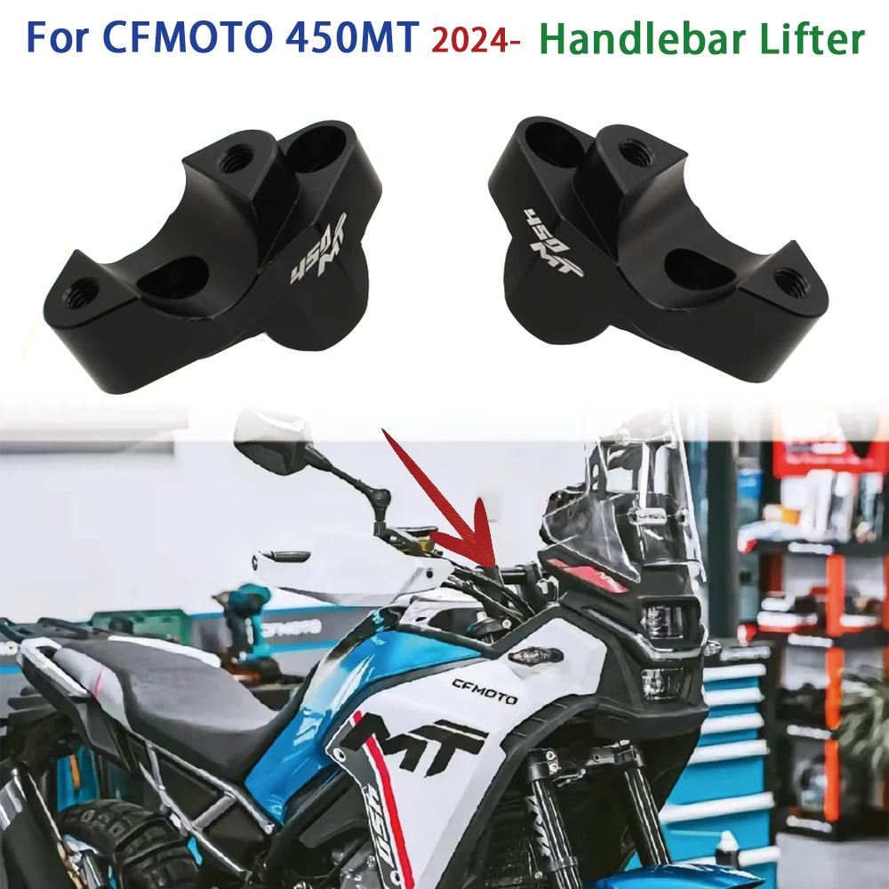 

For CF MOTO Motorcycle 450MT 450 MT 2024- Handle Bar Clamp Raised Extend Handlebar Mount Riser