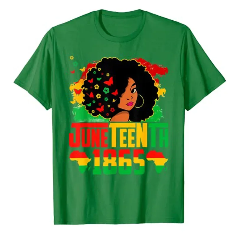 Juneteenth é meu dia da independência afro melanina preto camiseta feminina 16 de junho desde 1865 camiseta gráfica topo moda rainha mulher roupa