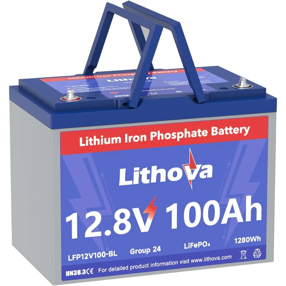 12V 100Ah Trolling Motor LiFePO4 Battery for RVs,Marine,Boat,Solar