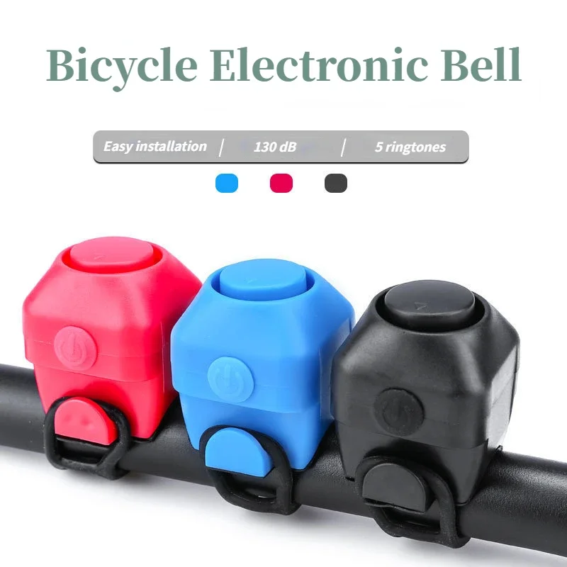 Bike Electronic Loud Horn 130 db Warning Safety Electric Bell Police Siren Bicycle Handlebar Alarm Ring Bell Cycling Accessories