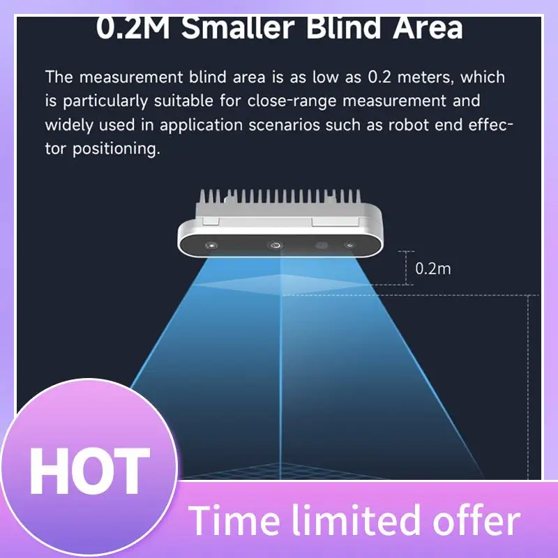 

Электронный модуль датчика глубины камеры ABFN-3D FOV 73.8 ° Поддержка ROS1 ROS2 для робота Jetson Raspberry Pi