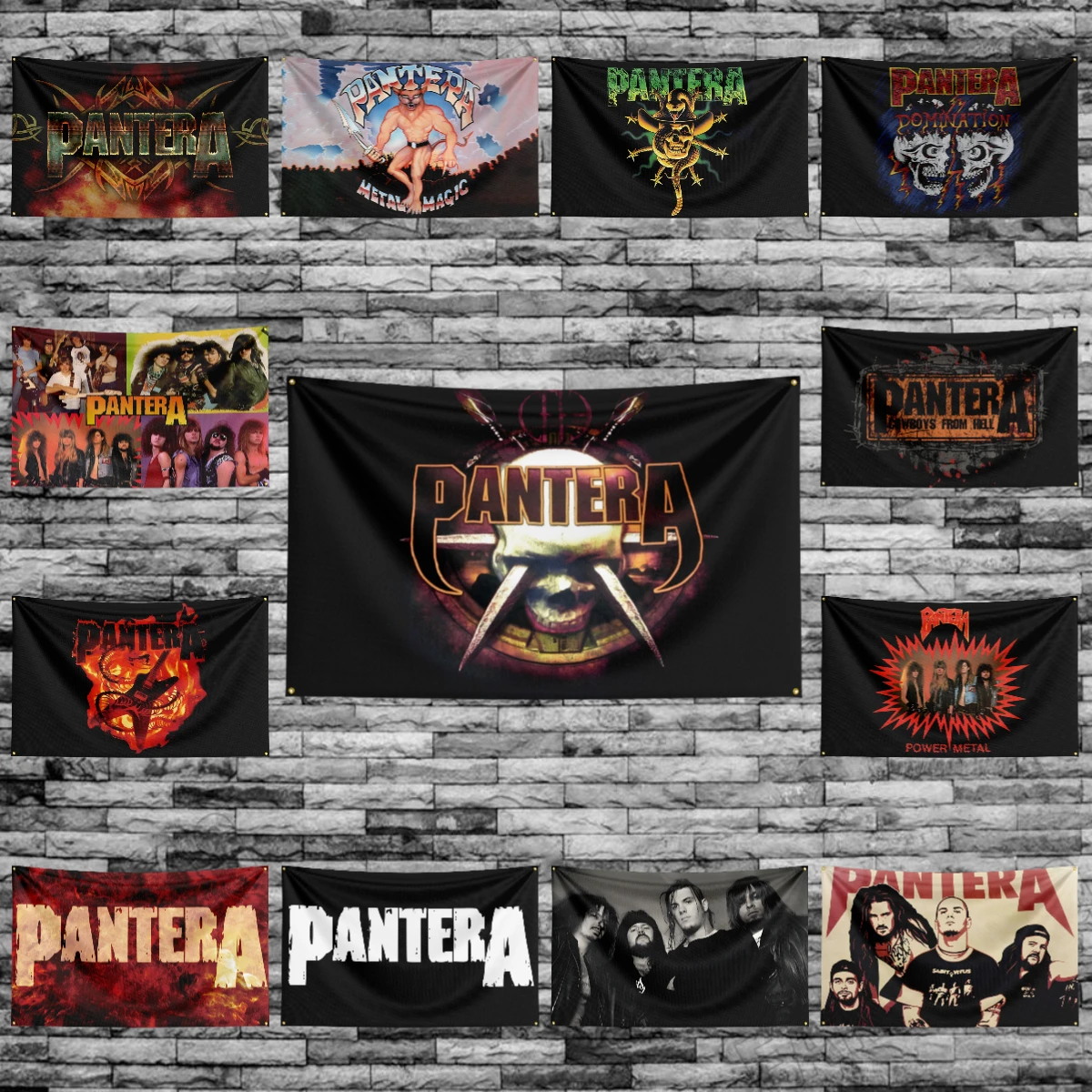 3x5 Ft P-Panteras Heavy Rock Band Flag poliestere stampa digitale Banner per camera da letto Wall Art Out Door arazzo decorazione