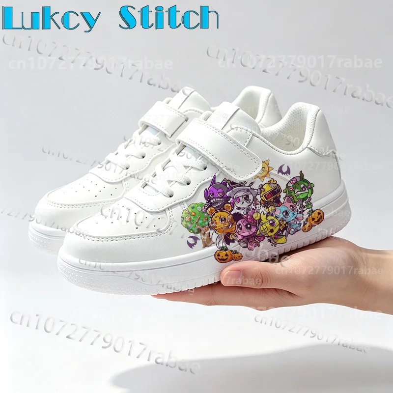 7-18 Year Old Boys Girls S-Sprunkis Print Kids Lace Up Four Seasons Universal Youth Student Campus Light Sports Footwear