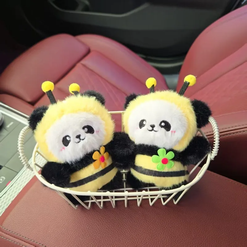 Breloczek Miniso Creative Back Bee Panda, kreatywny, uroczy dodatek do torby, najlepszy prezent urodzinowy, prezent świąteczny dla przyjaciół.