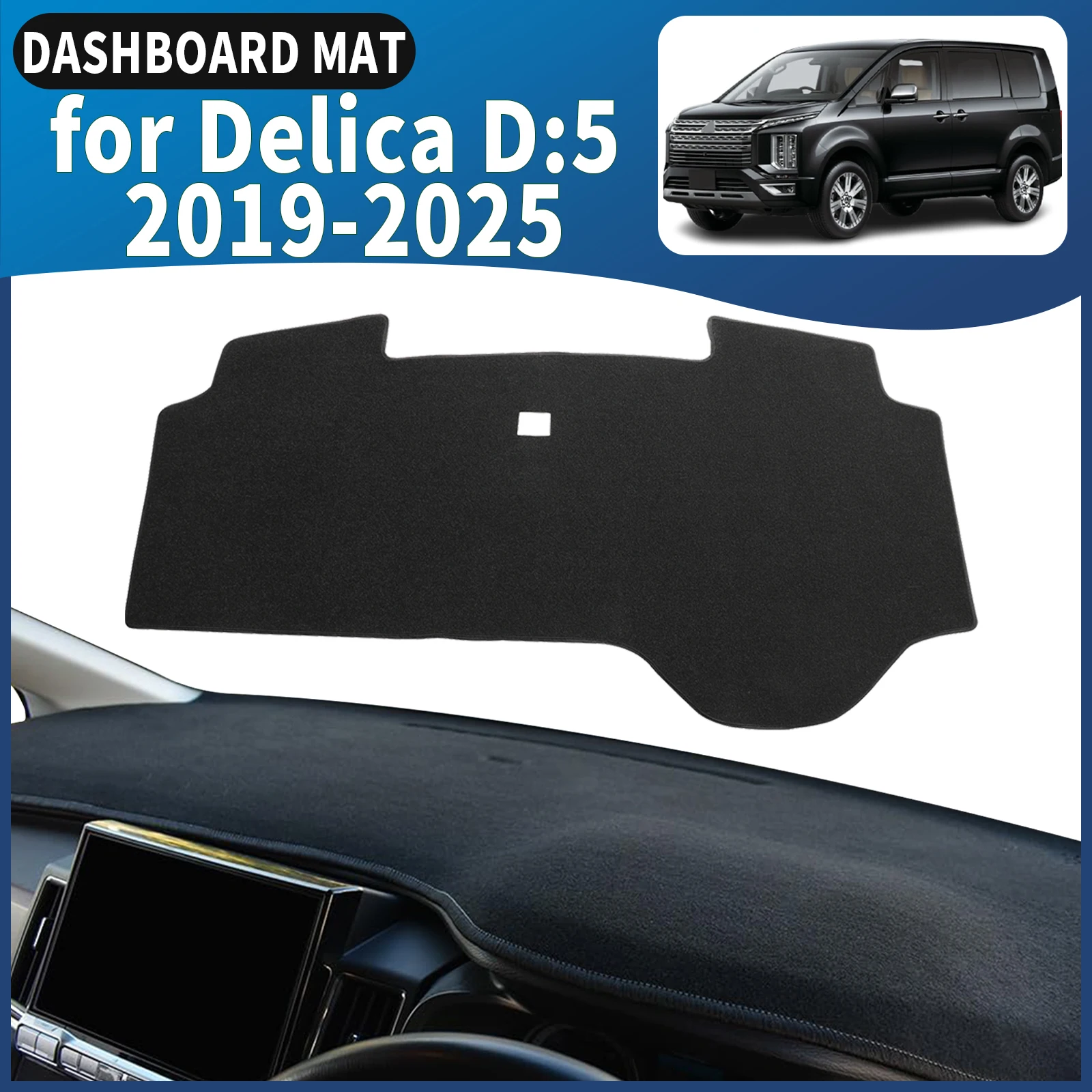 

fit for Mitsubishi Delica D:5 D5 2019-2025 Car Dashmat Dashboard Cover Pad DashMat Sunshadet Accessories Protective Carpe