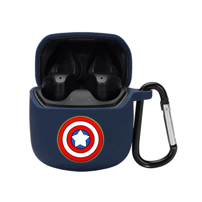 ديزني مارفل حقيبة سماعة الاذن غطاء ل JBL نادي برو + TWS سيليكون سماعات بلوتوث صندوق شحن واقية قذيفة مع هوك