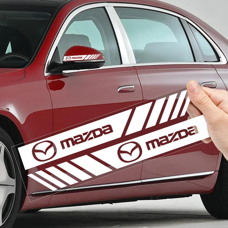 2 قطعة ملصقات مرآة الرؤية الخلفية للسيارة ديكور جسم السيارة ملصق مائي اكسسوارات السيارات لمازدا 3 6 Atenza Axela Demio CX3 CX5 MP MS RX8