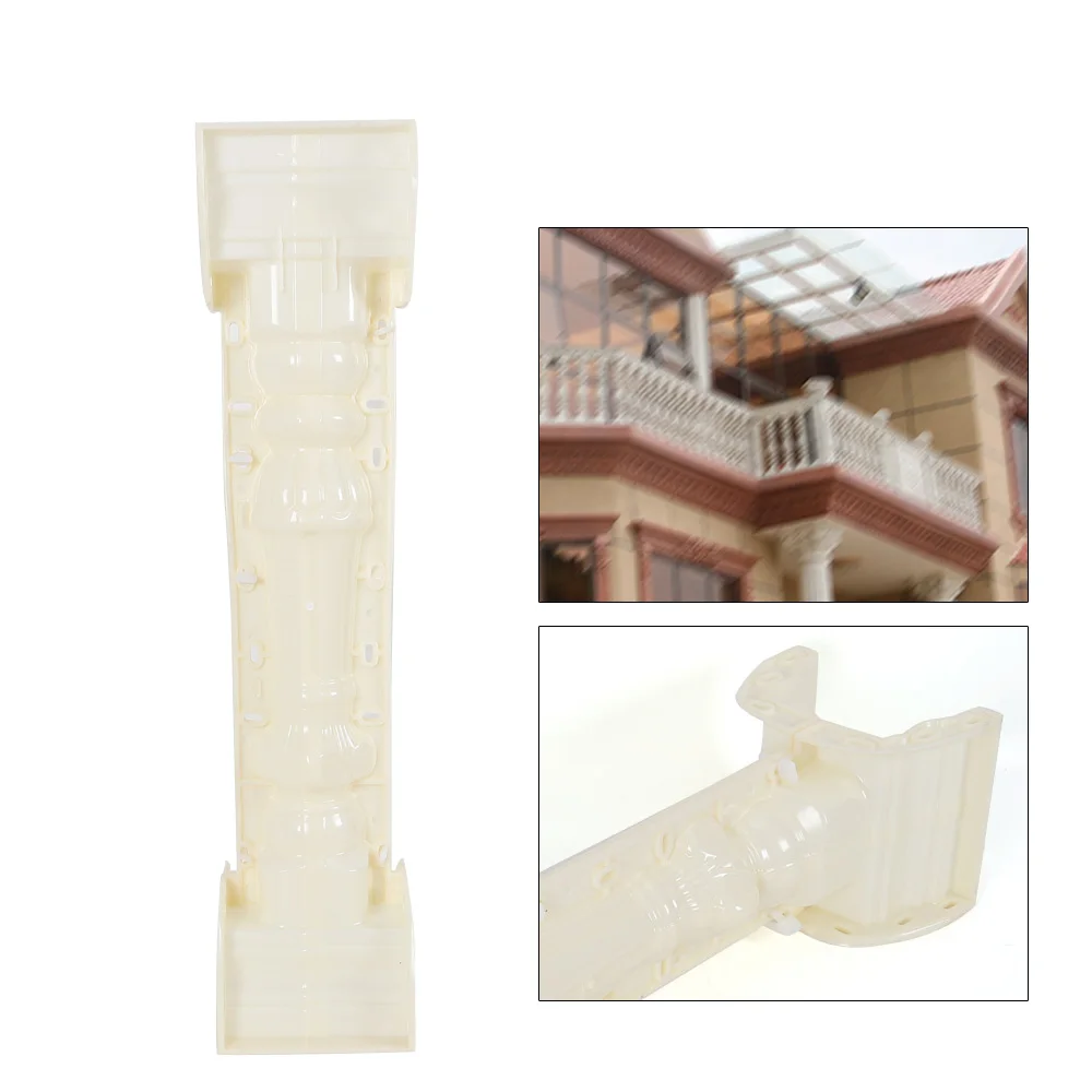 

Reusable European Style Cement Railing Mold Set, 2 Pcs ABS&Plastic Steel Balustrade Mold for DIY Garden Balcony Courtyard