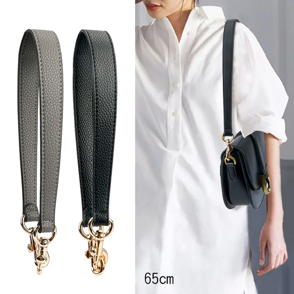 Fashion PU Leather Bag strap Accessories For Handbag 65cm Shoulder Bag Strap Silve Gold Buckle Replacement Strap For Bag