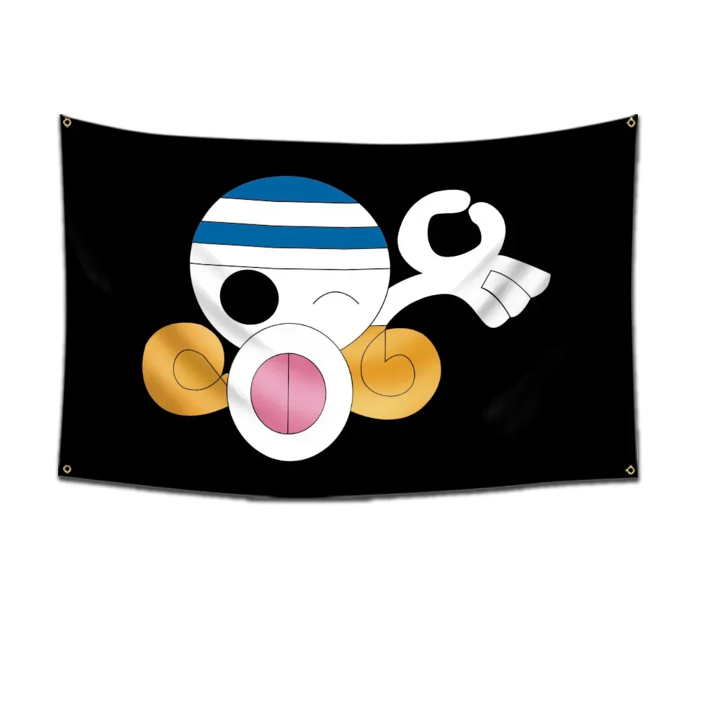 Anime One Piece Jolly Roger Wanddekoration Banner Gemälde Spielzeug Cartoon Luffy Zoro Strohhut Piraten Totenkopf Flagge Spielzeug für Kinder Geschenk