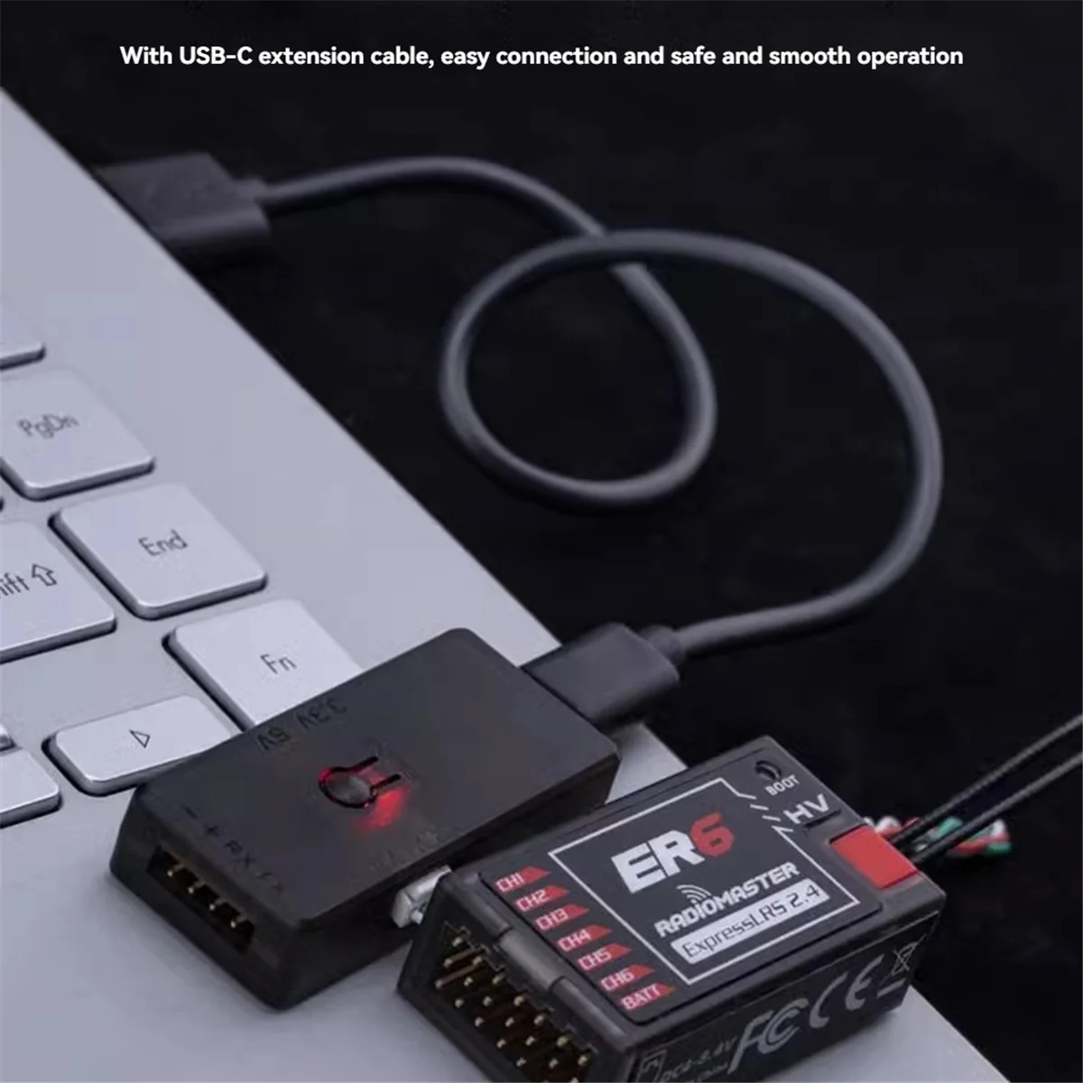 TYMQ ExpressLRS Receiver ELRS USB UART Flasher V2 Firmware Flashing Dongle for RP1 RP2 RP3 RP3-H RP4TD ER4 ER6G ER8G