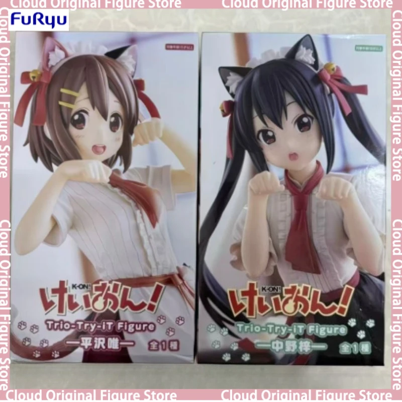 

В наличии 100% оригинал Furyu Trio Try IT K-ON Hirasawa Yui и Nakano Azusa, милая фигурка из ПВХ, модель куклы, игрушки