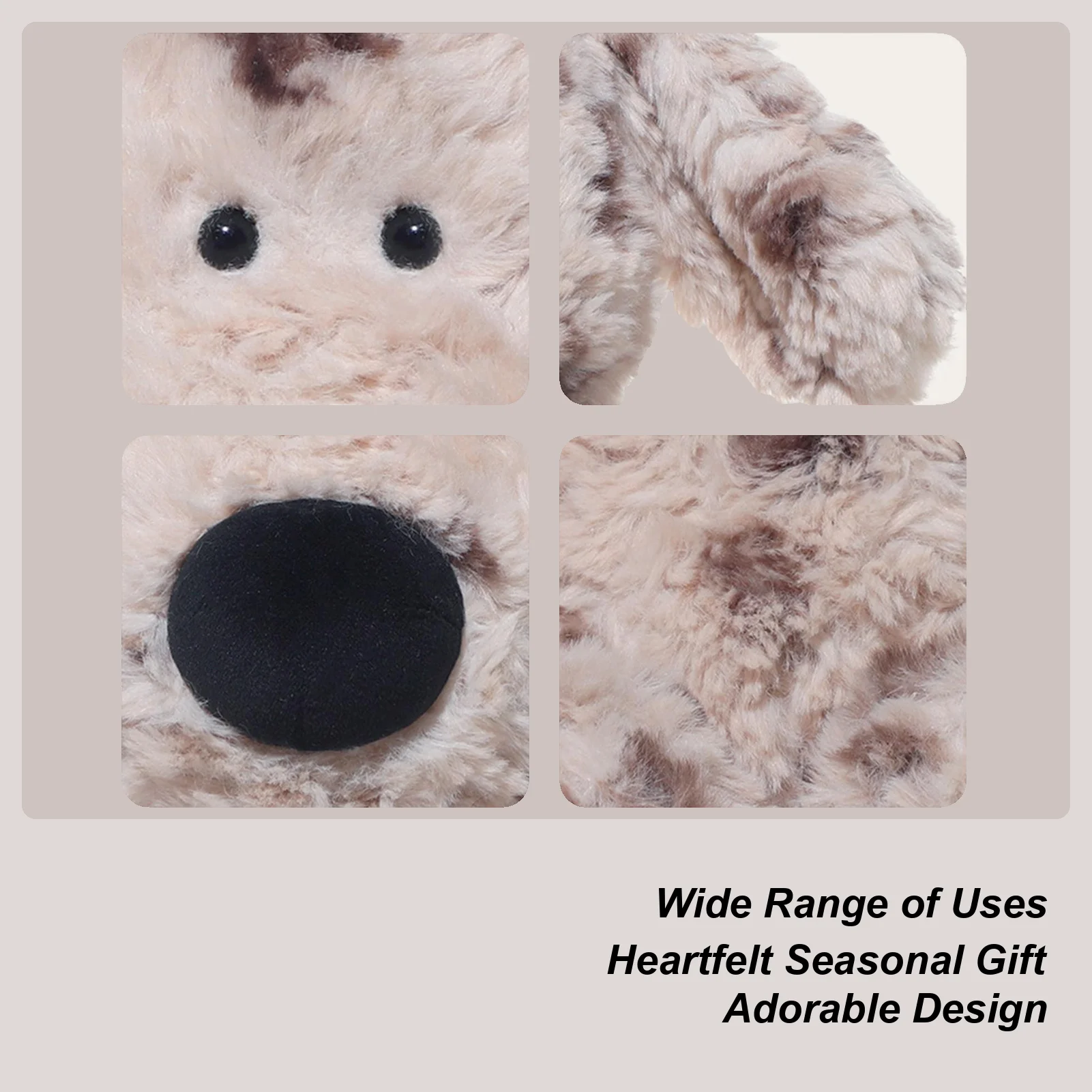 

Stuffed Dog 11.8 Inch Soft Puppy Doll Realistic Cute Big Nose Stuffed Dog Plush For Kids Girls Boys Baby Toddler Birthday