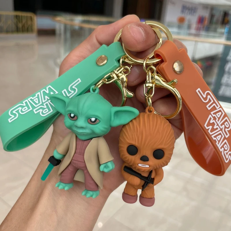 

New Star Wars Keychain Personalized Yoda Three-Dimensional Cartoon Doll School Bag Ornaments Children'S Gifts Christmas Gifts