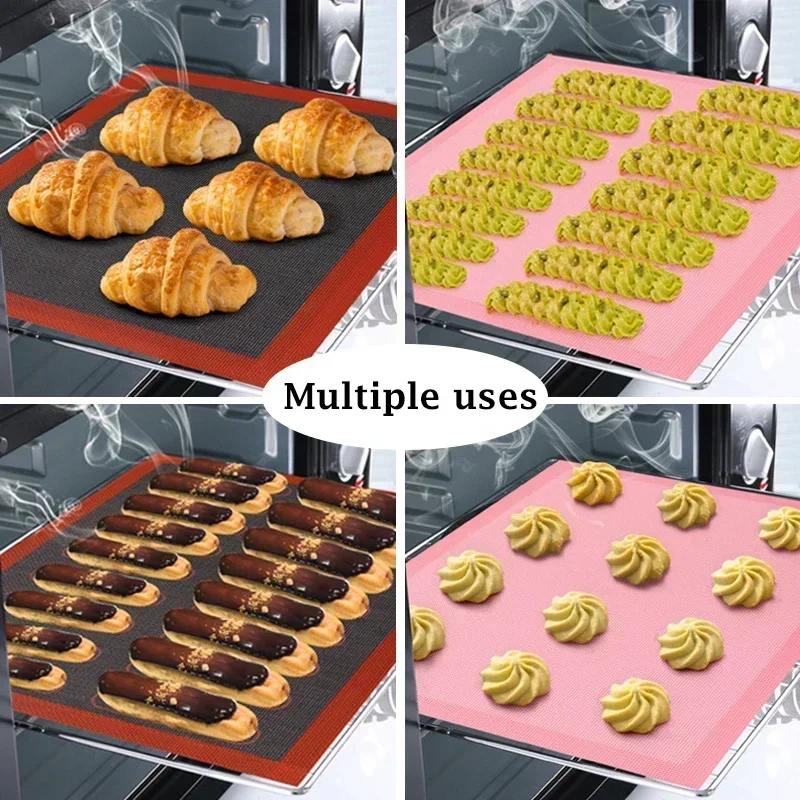 30*40cm Performated Silicone Baking Mat Macaroon Cookie Oven Sheet Liner Eclair Pastry Mold Kitchen moule silicone patisserie