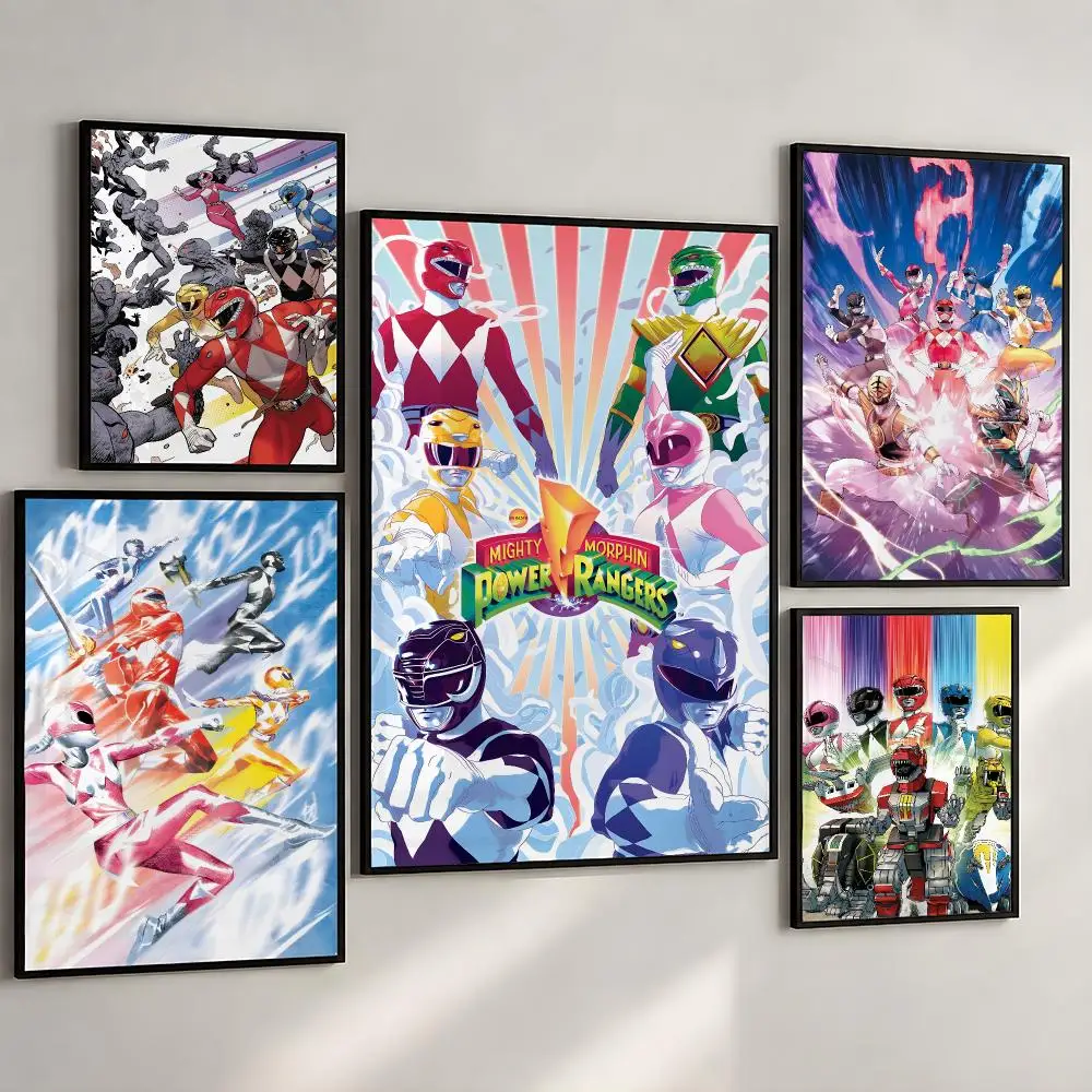 TV M-ighty M-orphin Power Rangers Poster PP Wall Art Print Removable Water-Resistant Home Decor For Bedroom Apartment Gift