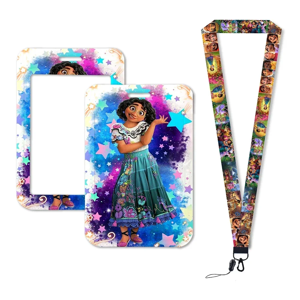 

Disney Encanto ID Card Holder Lanyards Retractable Clip Men Neck Strap Credit Card Case Boys Badge Keychain Holder