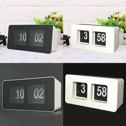 Automatic Flip Clock Battery Operated Desk Clock Table File Down Wall Clock Non Ticking Silent Sweep for