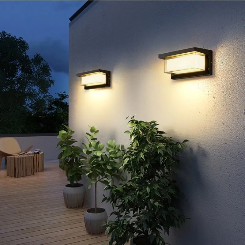 Lámpara Led de pared para exteriores, luz impermeable con sensor de movimiento, iluminación exterior