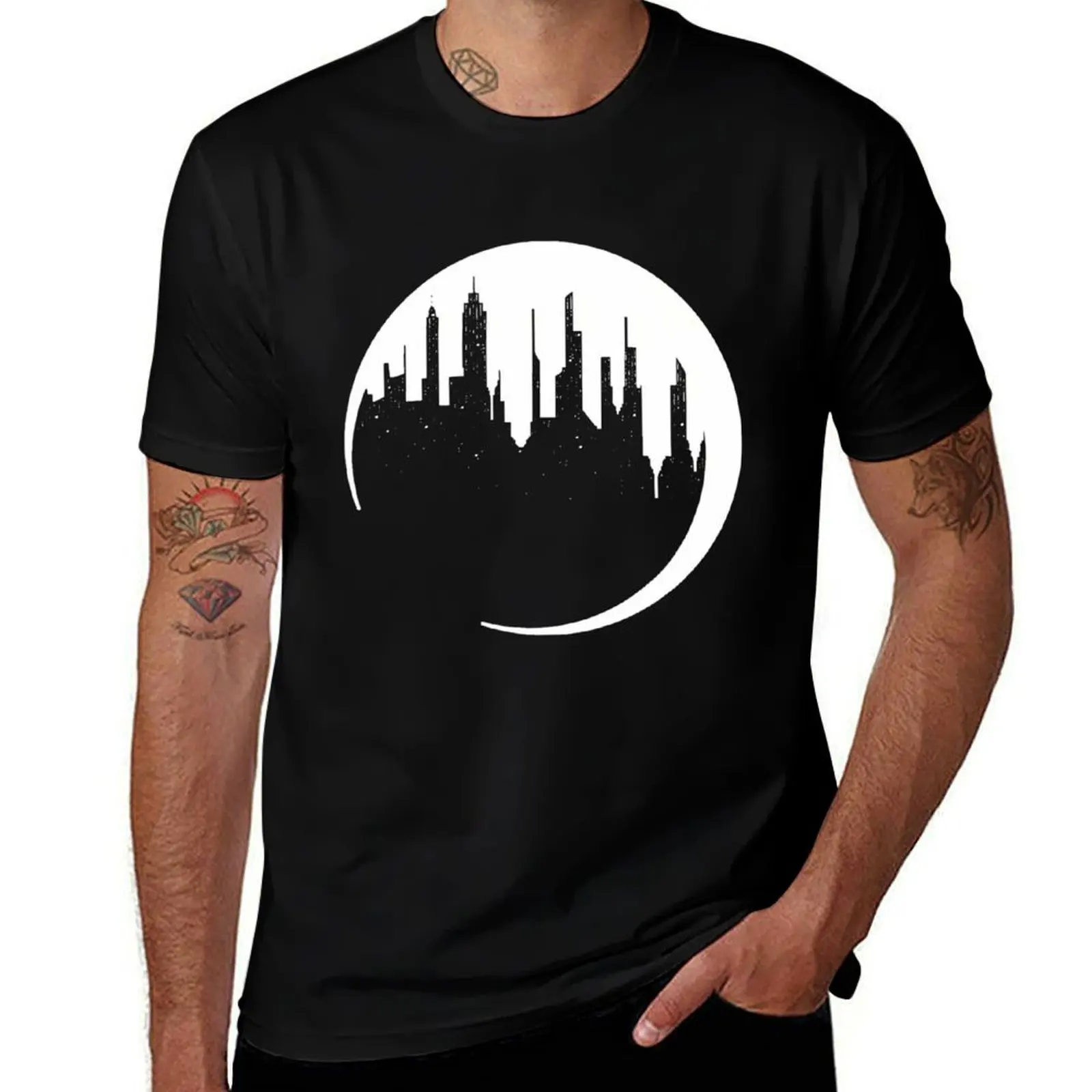 

Demension 20 Dimension 20 The Unsleeping City Logo T-Shirt Breathable Sportswear T-Shirt for Men