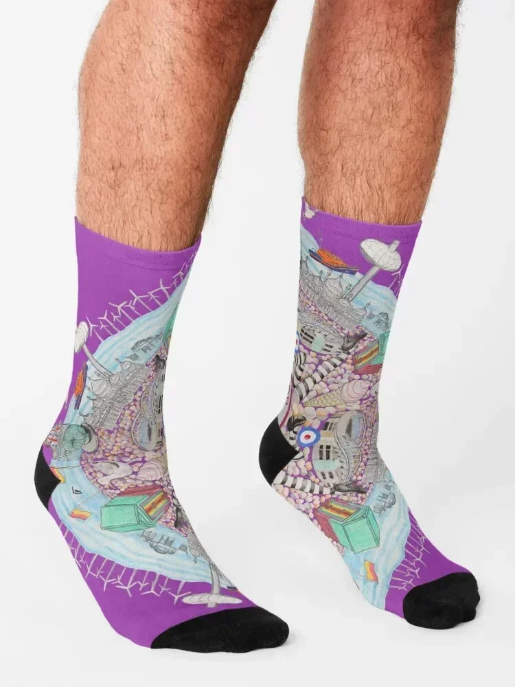 Brighton and Hove Rocks Socks designer brand short Christmas halloween Socks Ladies Men's