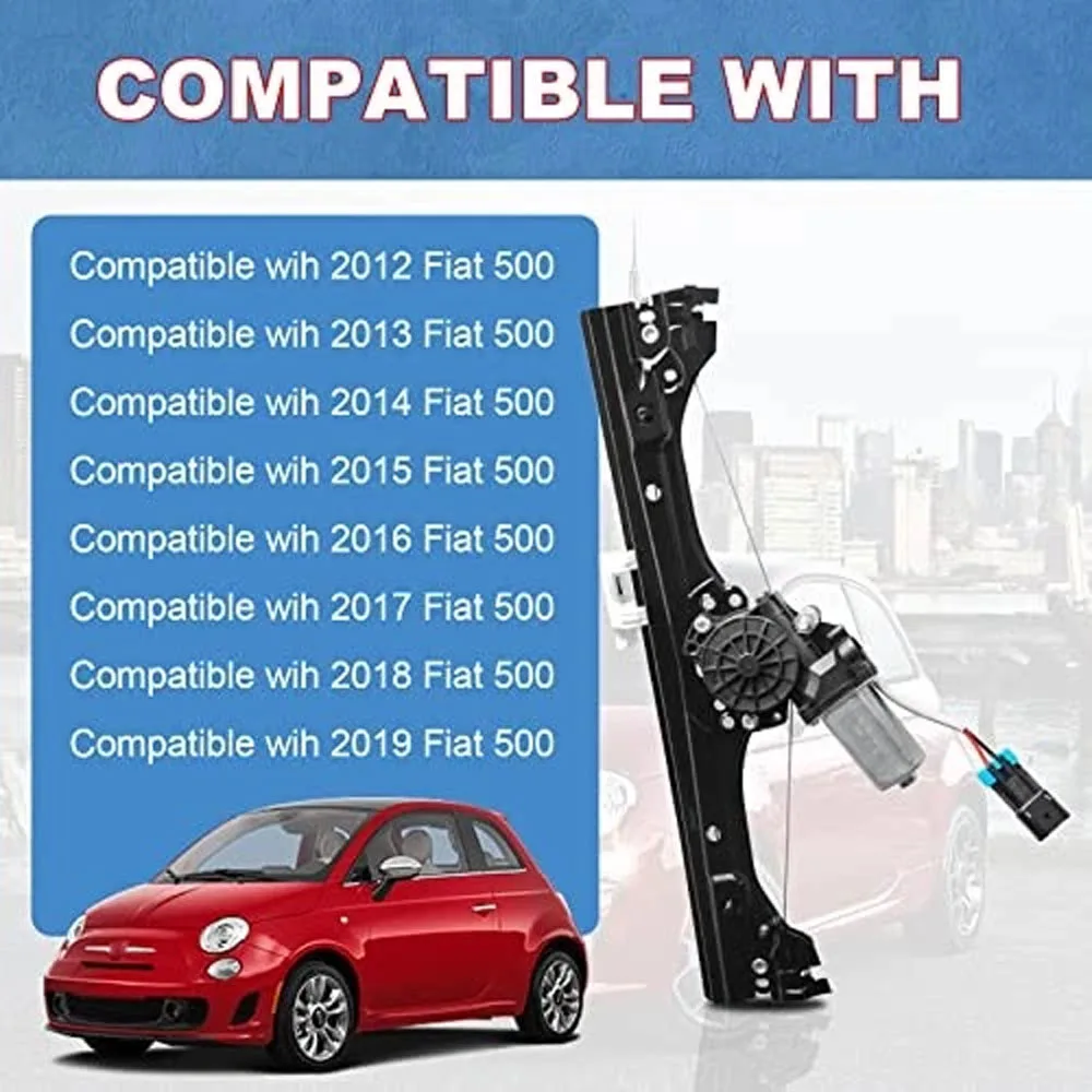 Fensterheber mit Motor für Fiat 500 2-Türer 2010-2019 Fensterheberregler Motor 751-648 68070267AC 68070266AD – Detail 4