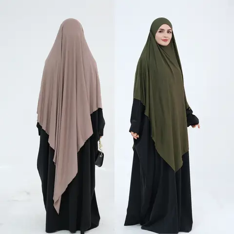 2025 저지 키마르 원레이어 이드 라마단 무슬림 여성 이슬람 기도 히잡 젤라바 롱 스카프, 터키 아바야 니카브, 니카브, 잘라비야