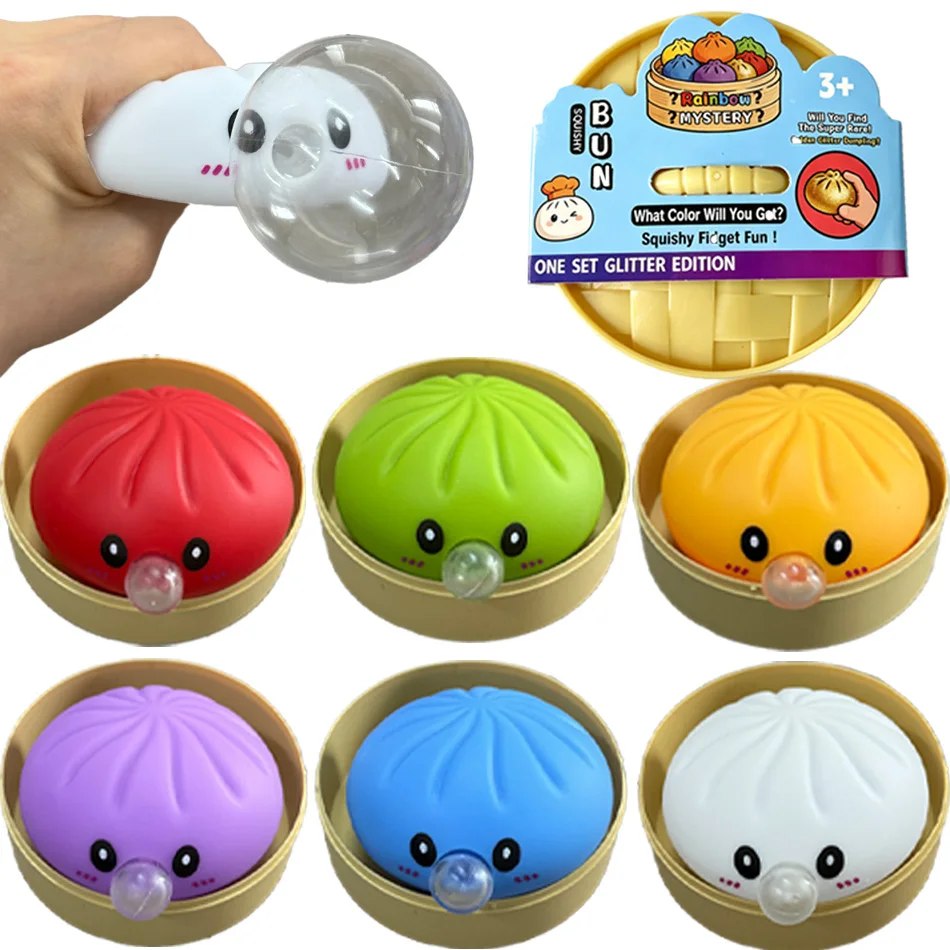 Cute Dumpling Squishy Toy with Bubble Design - Soft Slow Rebound Stress Relief Squeeze Ball for Anxiety Relief Office Home Decor