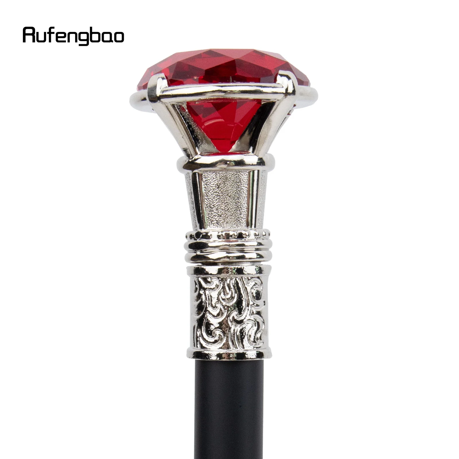 Red Diamond Type White Walking Stick Fashion  Decorative Cane For Halloween For Cosplay And Parties, For Cosplay & Party view 4