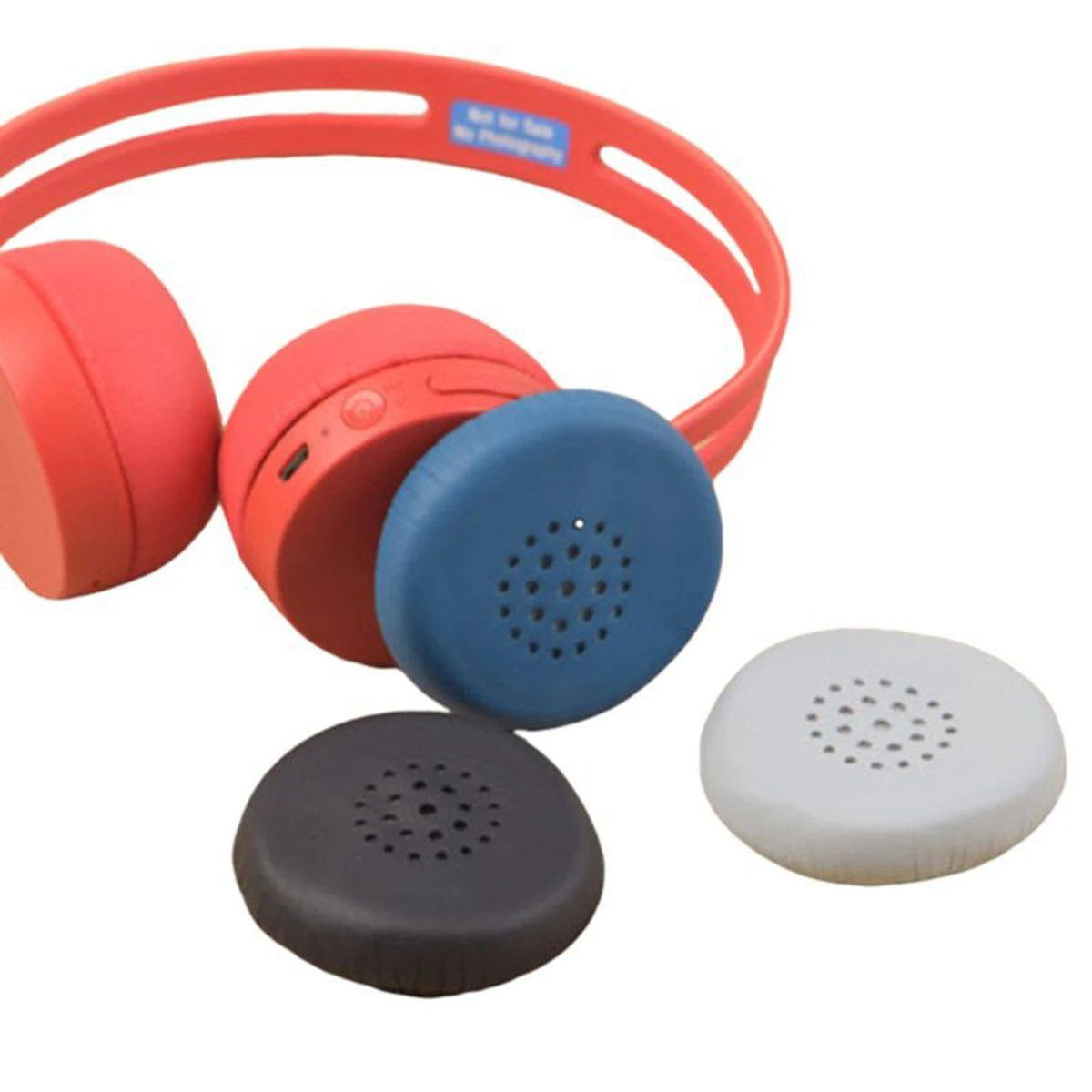 ABFS 1Pair Foam Ear Pads Cushion Leather Earpad for WH-CH400 Headphone(Blue)