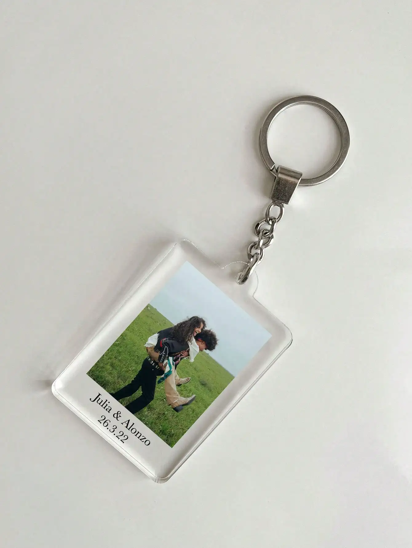

Custom Photo Keychain Personalized Spotify Song Plaque Keychain For Lovers Couple Wedding Anniversary