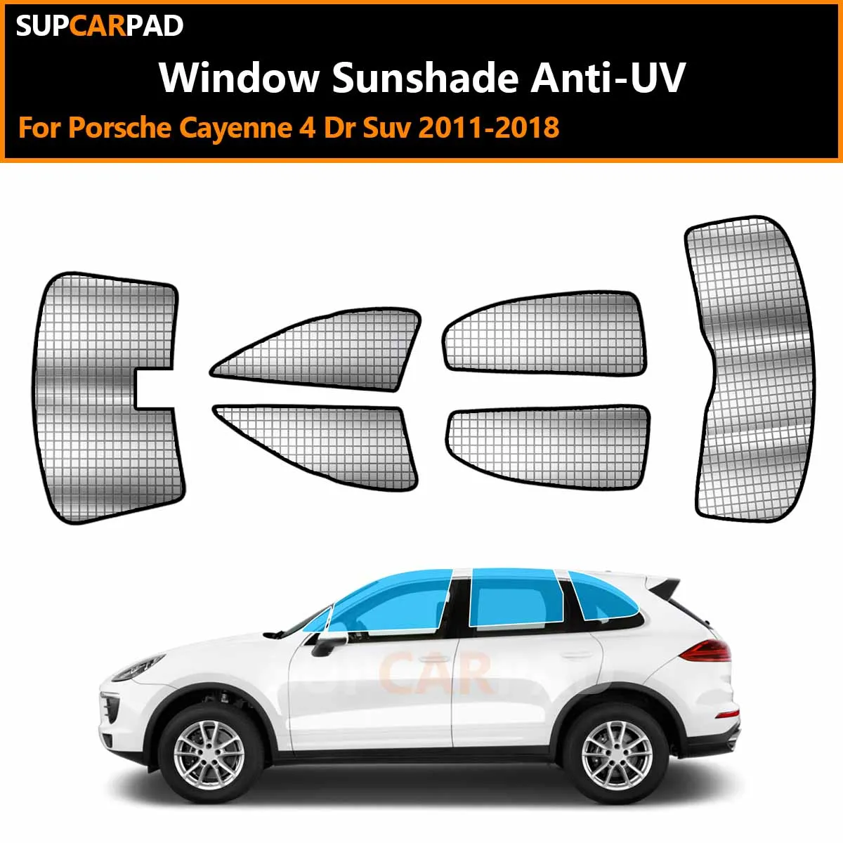 

For Porsche Cayenne 4 Dr Suv 2011-2018 Custom Car Window Sunshade Anti-UV Car Sun Window Visors Sunshade Covers Accessories